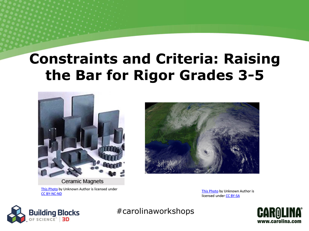 Carolina Biological Supply Company - Constraints and Criteria: Raising the Bar for Rigor Grades 3-5