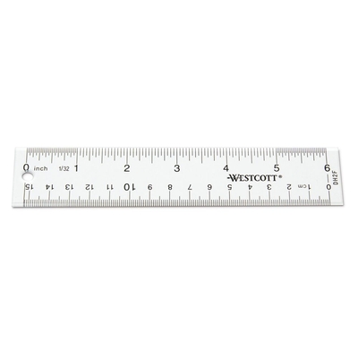 Ruler See Through Plastic 6 Inch