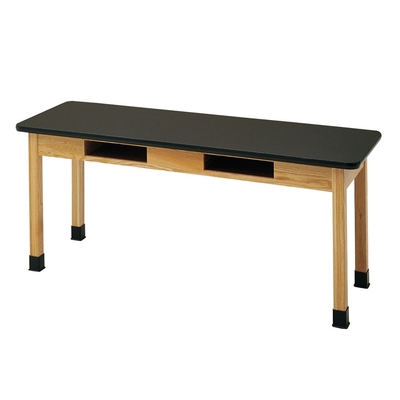 Student Table With Book Compartments And Plastic Laminate Top 60 X 24 X 30 In