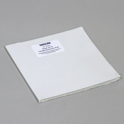 Foil, Aluminum, 12 cm, (5 x 5 in), Pack of 72 | Carolina Biological Supply