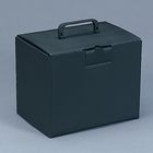 Human Skull Storage Case, Black Plastic