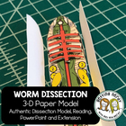 Scienstructable 3d Dissection Model Earthworm Paper Dissection