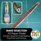 Scienstructable 3d Dissection Model Snake Paper Dissection