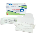 Dynarex&reg; 9100 Monofilament Nylon Suture, Nonabsorbable, Black, Pack of 12