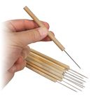 Teasing Needle, Wooden Handle, Straight Points, 5-3/4", Pack of 12