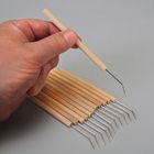 Teasing Needle, Wooden Handle, Curved Points, 5 3/4", Pack of 12