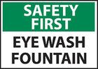 Eyewash Fountain Safety Sign