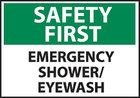 Emergency Shower/Eyewash Safety Sign