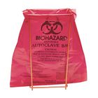 Benchtop Biohazard Disposal Bags with Holder, Box of 100