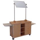 Mobile Demonstration Bench With Mirror Oak