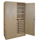 Tote Tray Storage Cabinet Oak