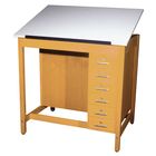 Drafting Art Tables With 1 Piece Adjustable Top