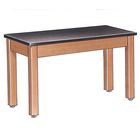 Student Table With Plain Apron And 1 Solid Epoxy Resin Top 72 X 42 X 30 In