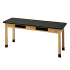 Student Table With Book Compartments And Plastic Laminate Top 72 X 42 X 30 In