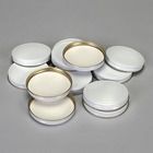 White Enamel Metal Screw Caps, Pack of 12