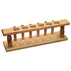 Test Tube Support, Hardwood, 25 mm, 6 Holes/6 Pins
