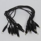 Wire, Connector, with Alligator Clips, 12", Black, Pack of 10
