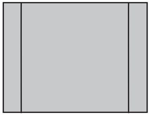 illustration of cardboard edge boundaries drawn